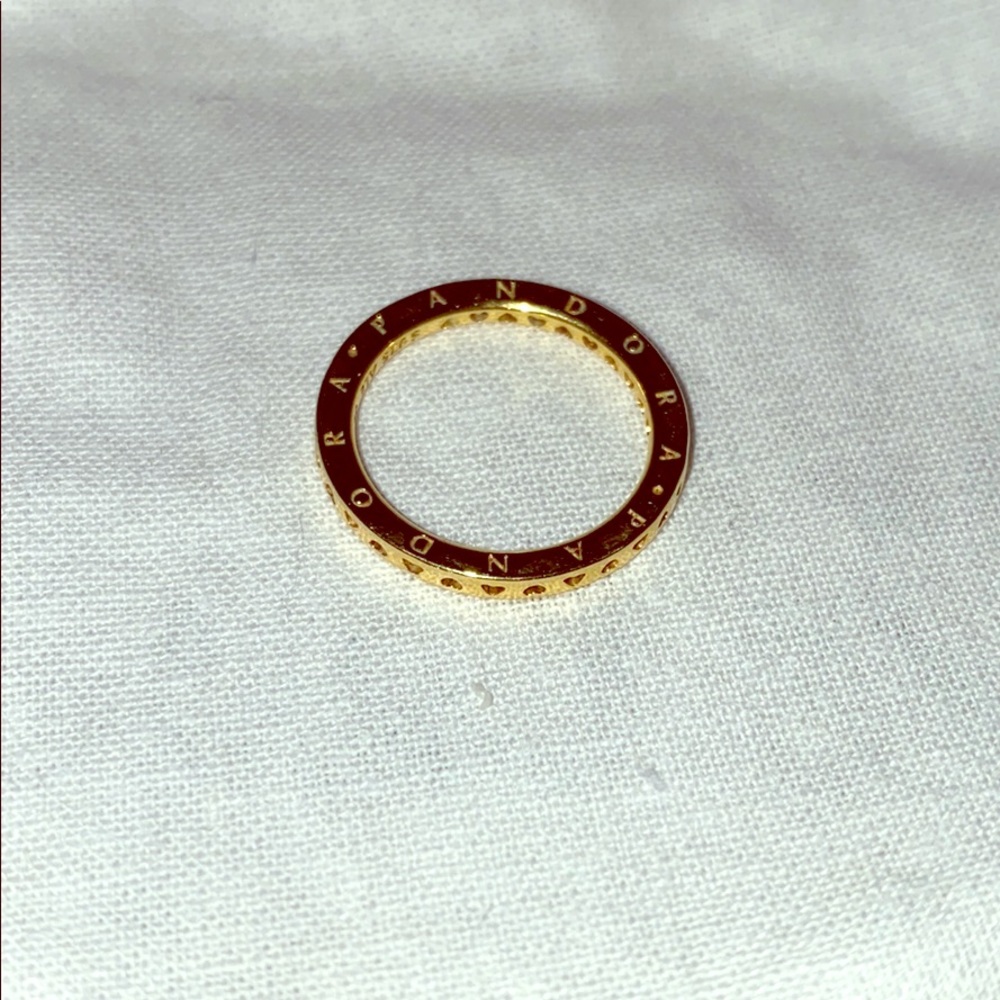 Size 6 gold plated pandora ring